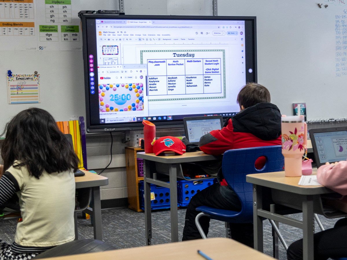 Students learn in a fourth grade class at a Michigan school in the Holt Public School District on Tuesday, Jan. 28, 2025.