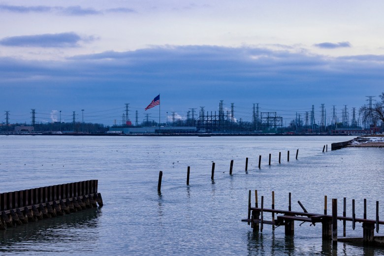A view of Lake Michigan. 
