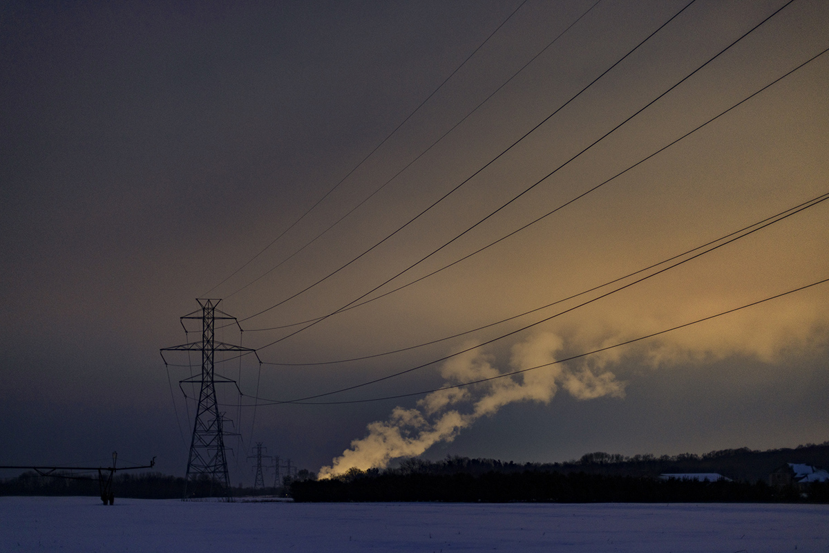 Steam from St. Joseph Energy Center in Michigan.