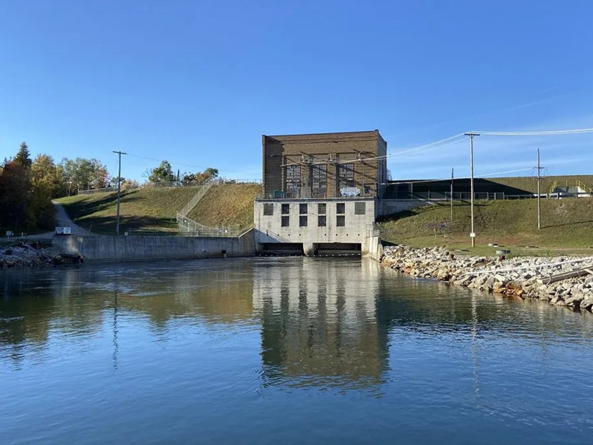 A dam on a river