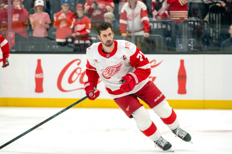 Detroit Red Wings center Dylan Larkin on the ice. 