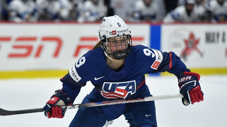 Kirsten Simms in an uniform. 