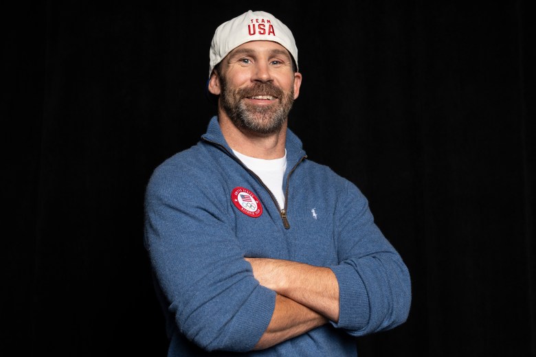 Nick Baumgartner pose for the photo. 