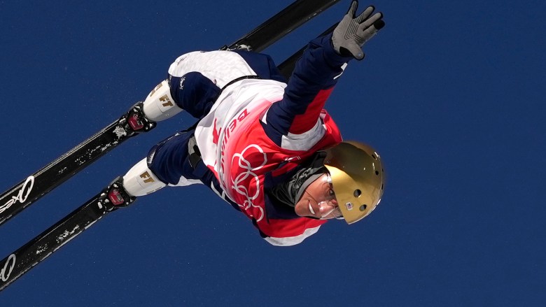 United States' Winter Vinecki competes during the women's aerials qualification at the 2022 Winter Olympics, Monday, Feb. 14, 2022, in Zhangjiakou, China. 