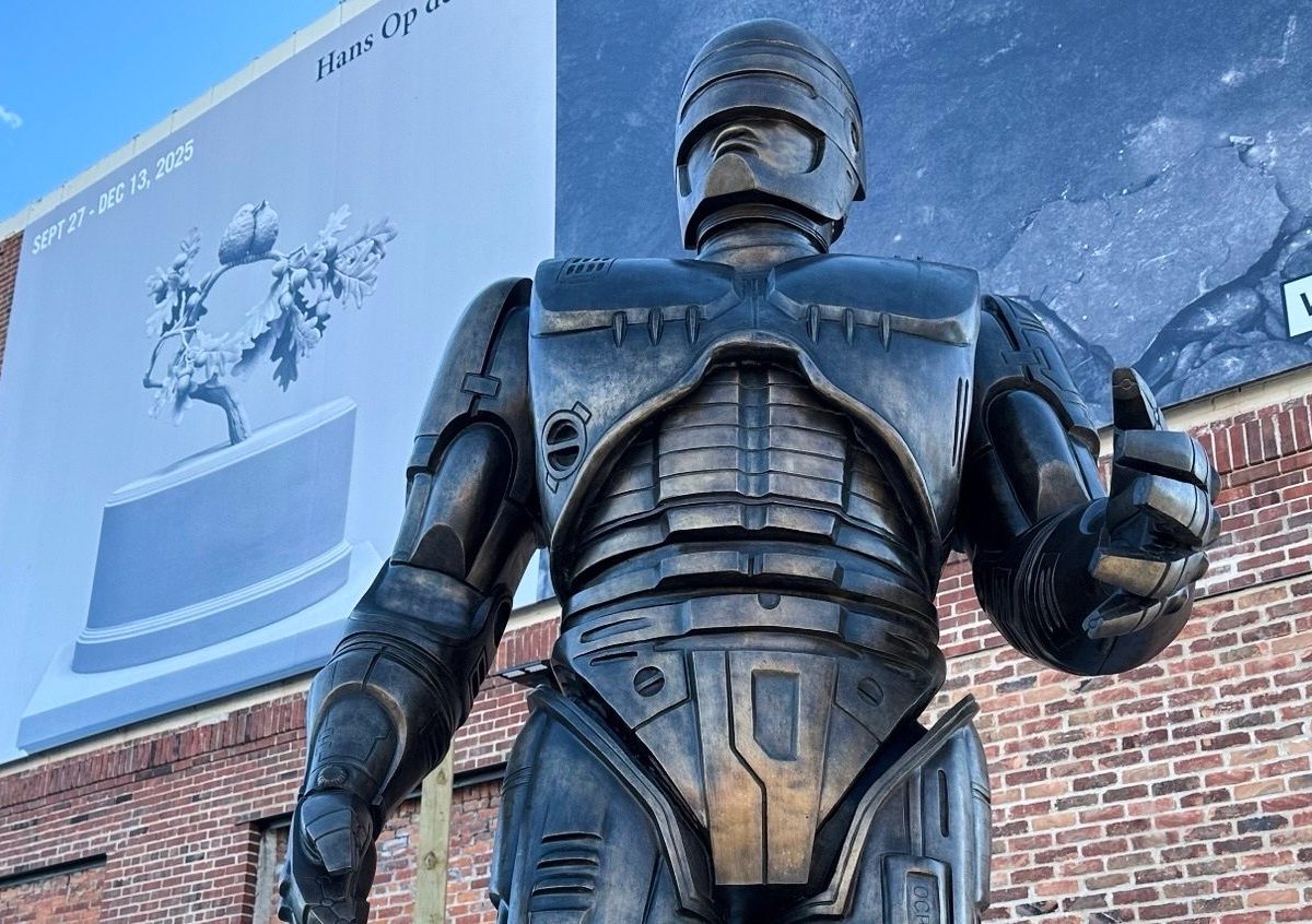 A statue of RoboCop