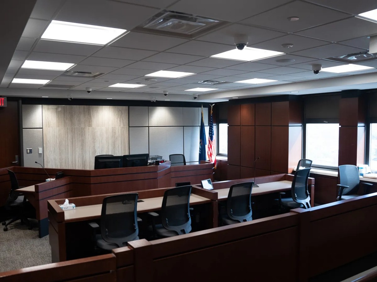 An empty courtroom