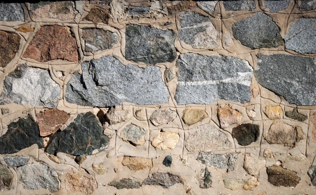 Stone and concrete foundation