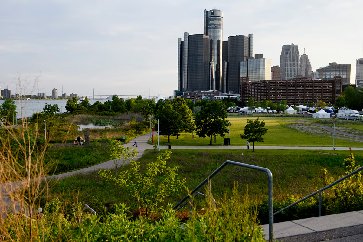 A view of Detroit, Michigan.