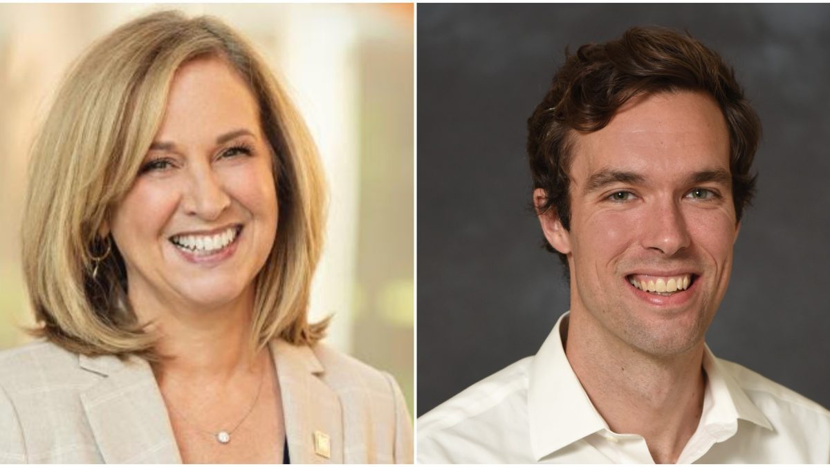 side by side headshots of a man and woman