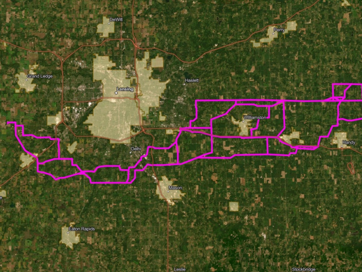 A map of proposed routes for new transmission lines