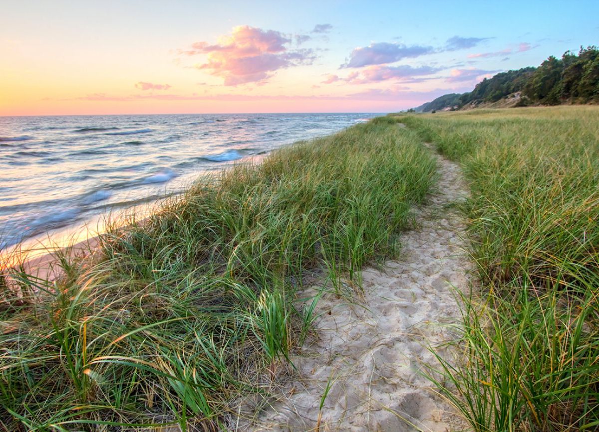 A beach on Lake Michigan.