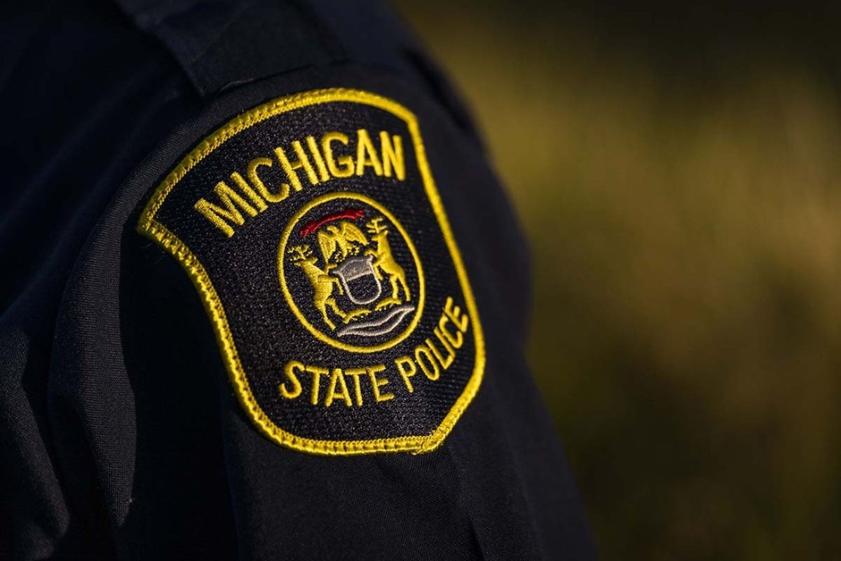 Michigan State Police Patch close up