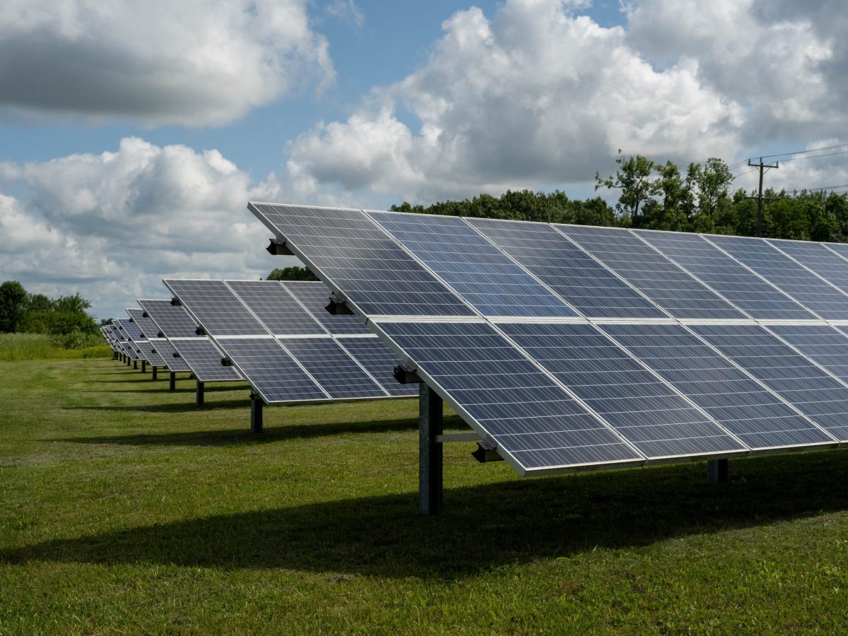 Solar panels in a solar park