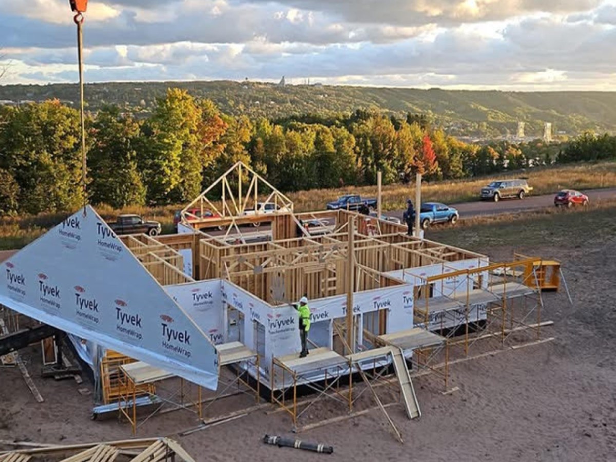 A house under construction