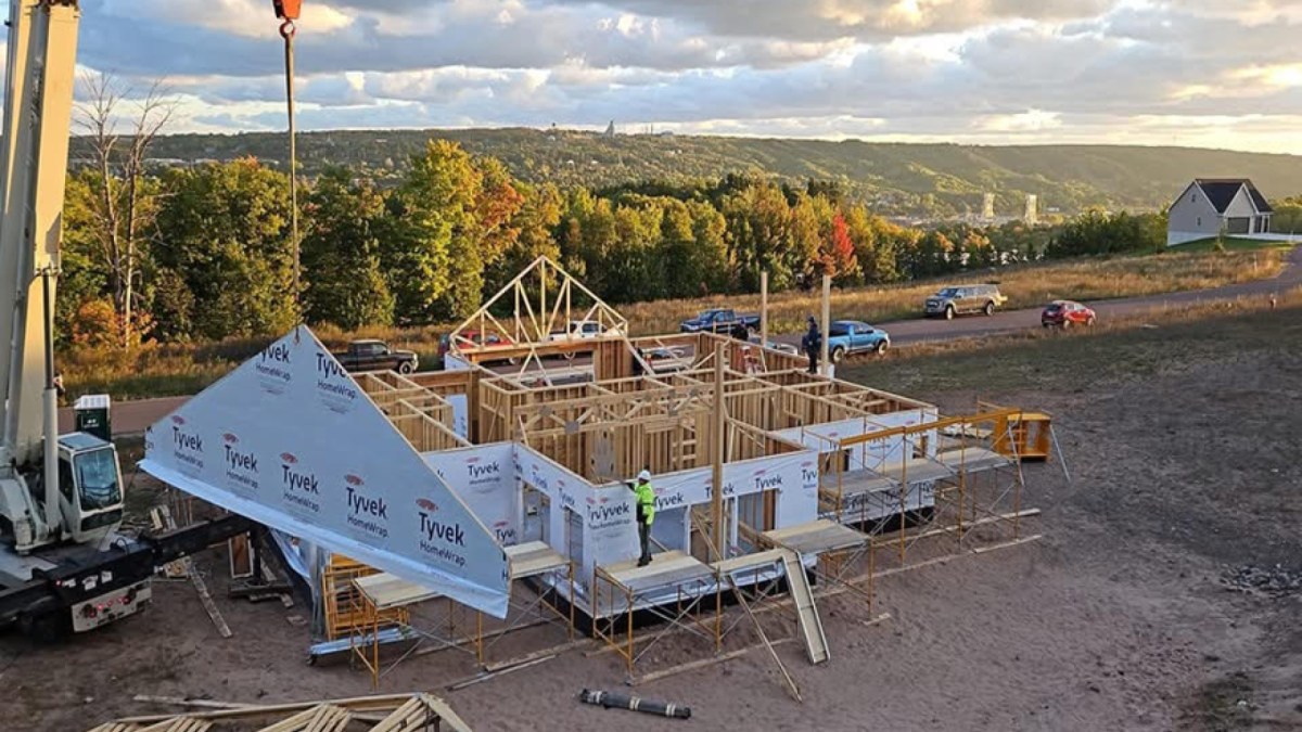 A house under construction