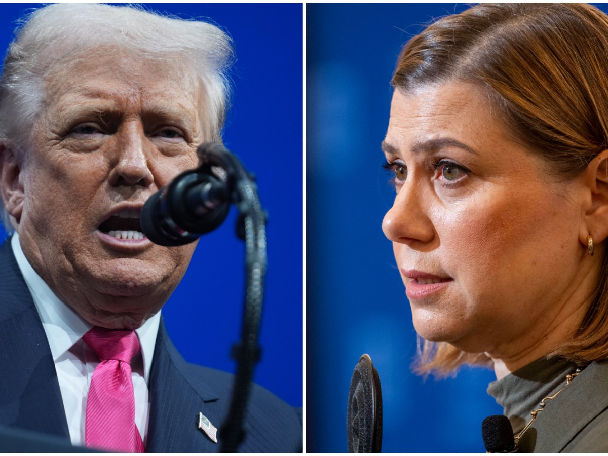 Donald Trump and Elissa Slotkin