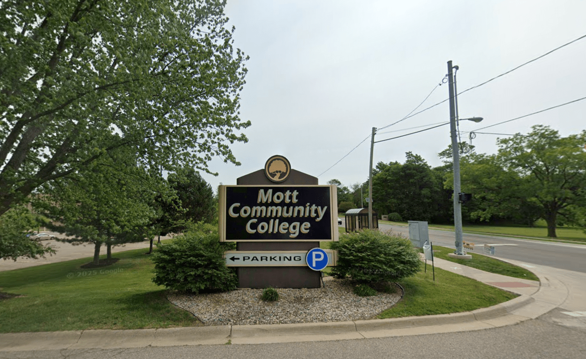 Sign outside Mott Community College